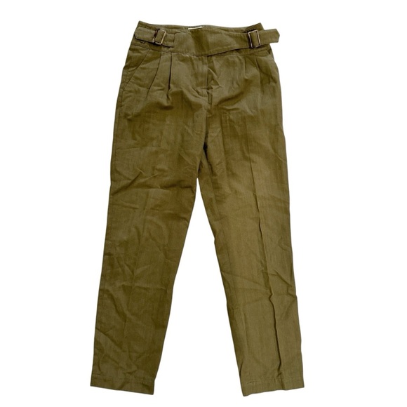 Sezane Khaki Women's Trousers - Picture 4 of 10